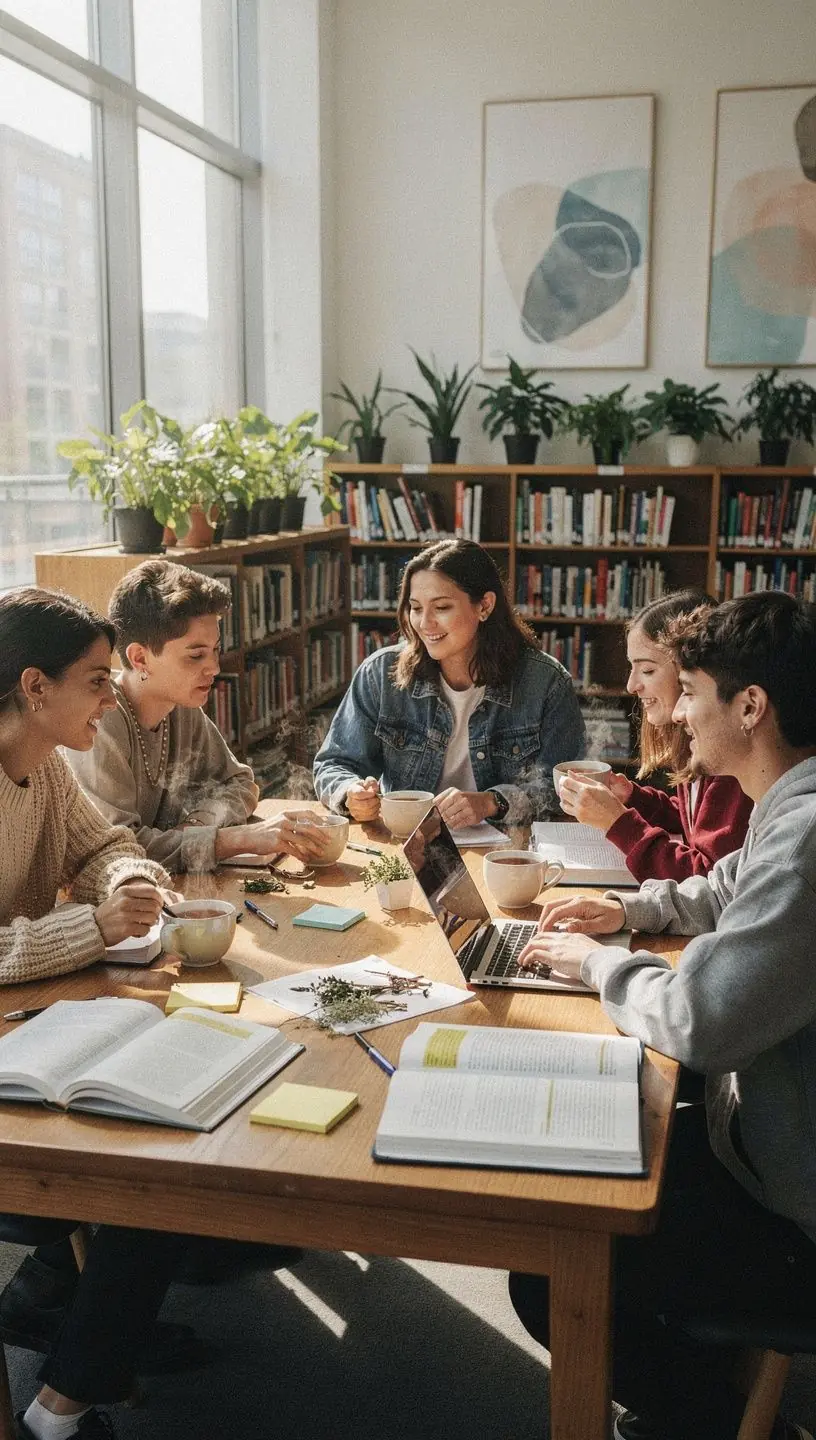 Zelena livada s različitim biljkama koje se koriste za čaj.